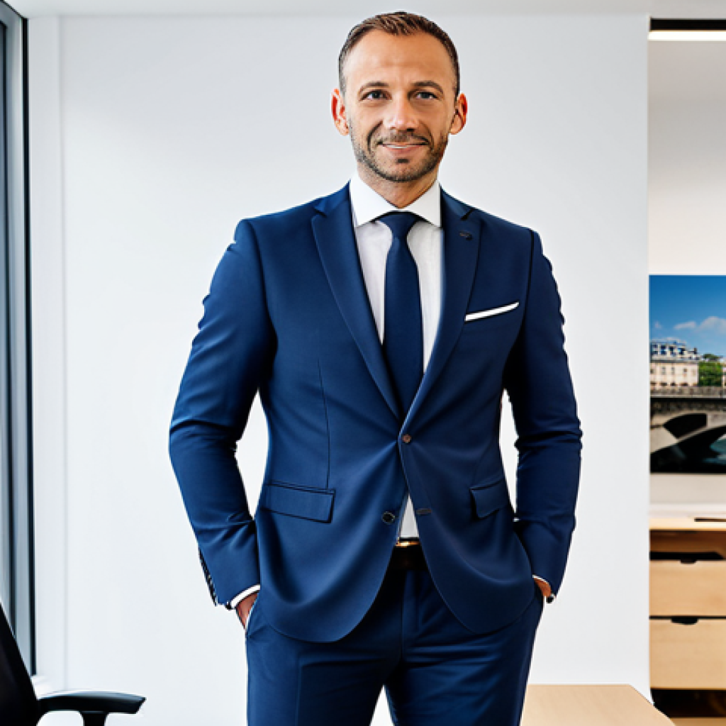 스포츠경영관리사 자격증 가이드북 - Sports Marketing Professional**
"A professional sports marketing manager in a modern Parisian offic...