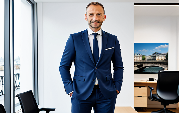 스포츠경영관리사 자격증 가이드북 - Sports Marketing Professional**
"A professional sports marketing manager in a modern Parisian offic...