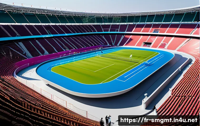 스포츠경영관리사 실기시험 준비법 - **Prompt:** A vibrant, large-scale international sports event in a futuristic Paris setting, emphasi...